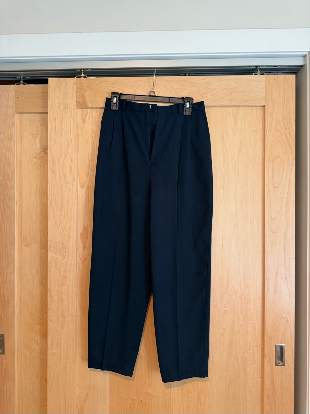 Women’s Dark Navy Pleated Dress Pants